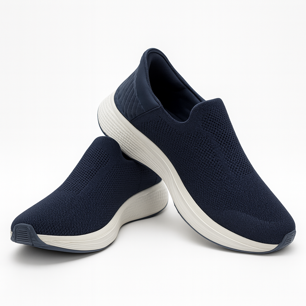 FB Casual - Navy Blue, white sole