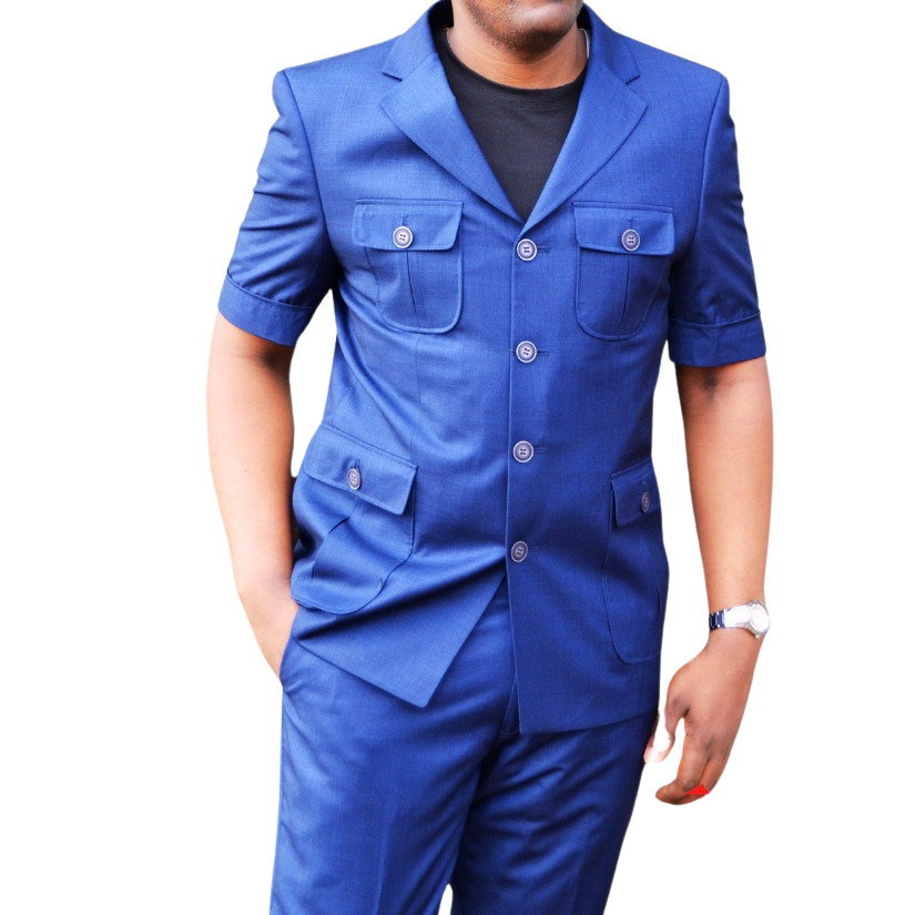 Baggi Blue Kaunda short sleeve suits
