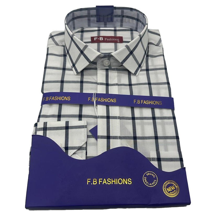FB Fashions shirt - white black striped