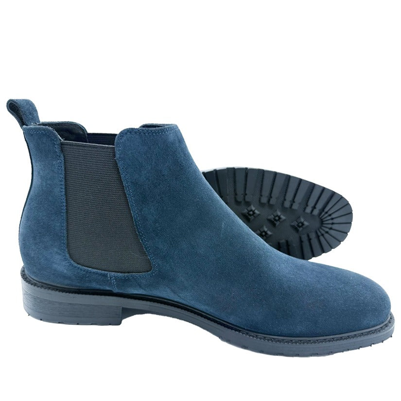 Francesco Mauri Suede Chelsea Boot - Blue