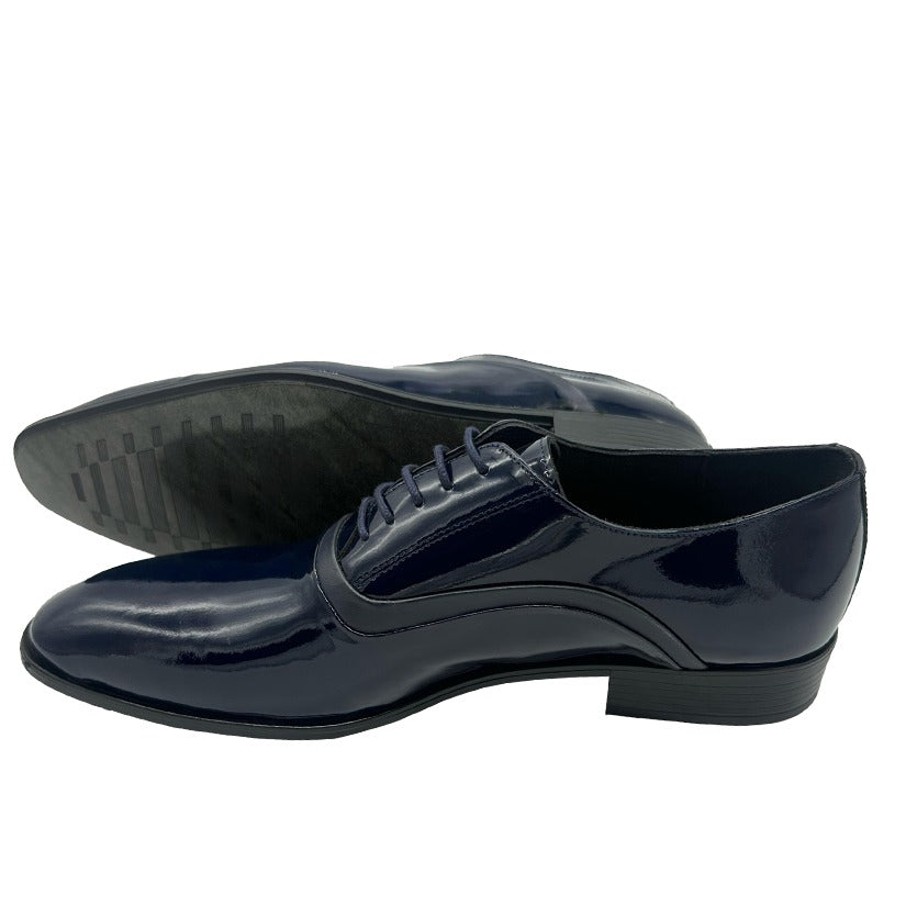 Baggi Leather Shoe - Navy Blue
