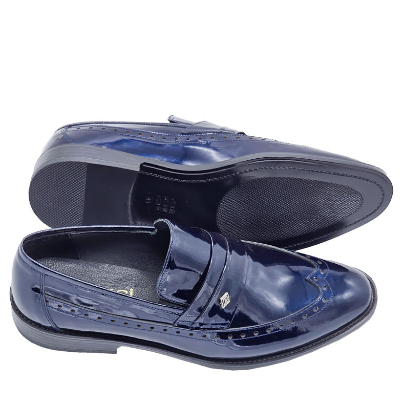 Baggi Dress Shoes - Navy Blue