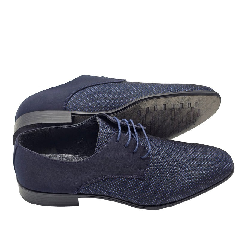 Baggi Leather Shoes - Navy Blue