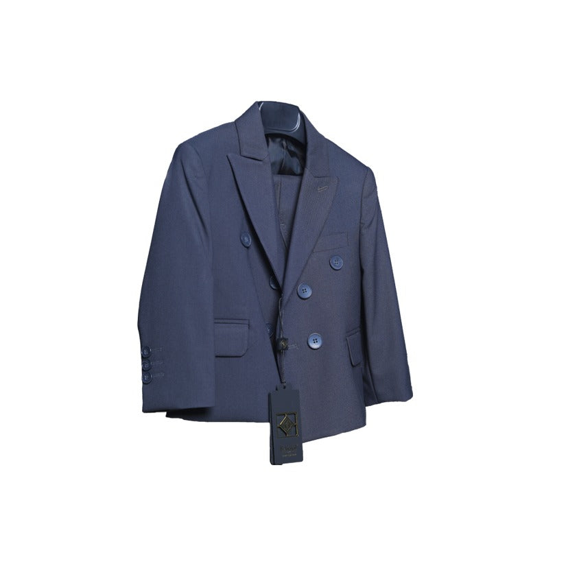 Baggi Kids' Double Breast Suit - Blue