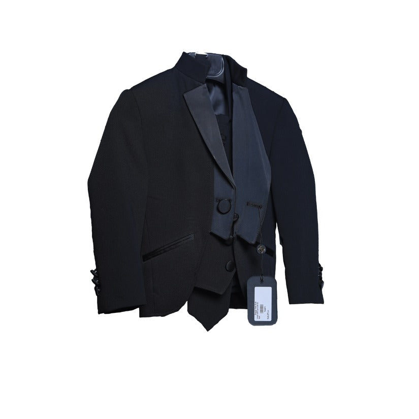 Baggi Chinese Collar Tuxedo Kids' Suit - Dark Blue