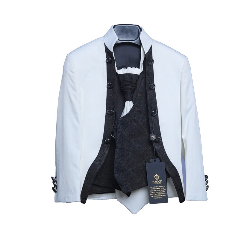 Baggi Mix & Match Tuxedo Kids' Suit - White with Dark Blue Tuxedo