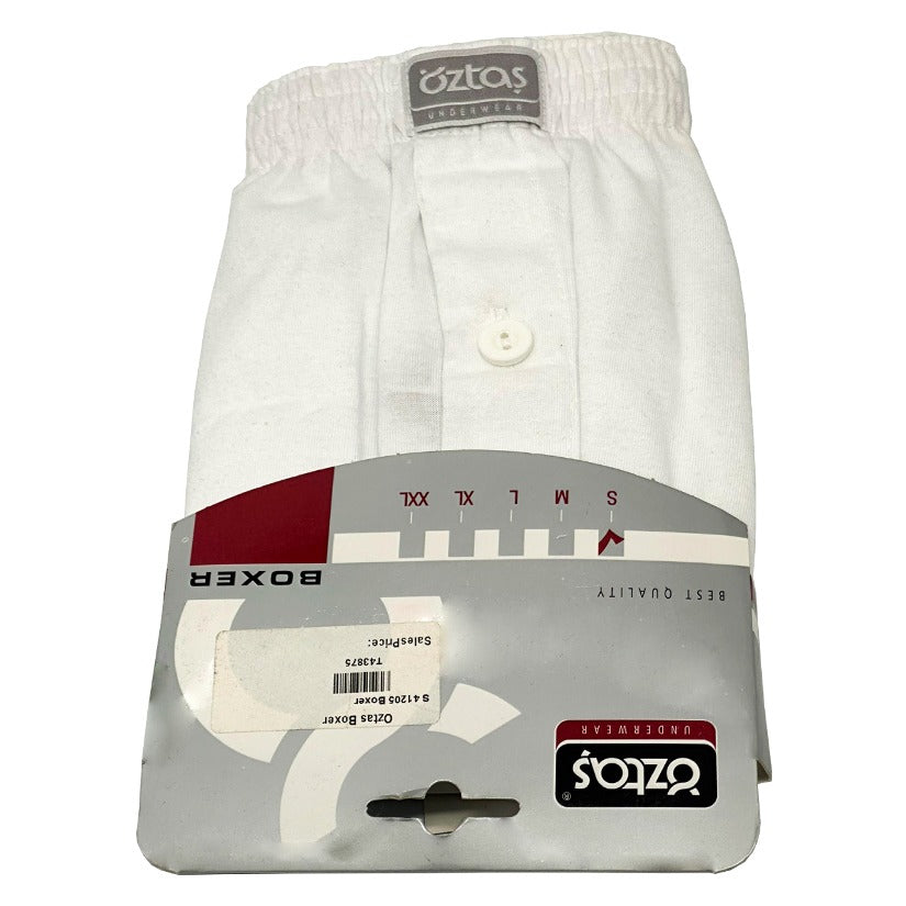 Oztas Men's Boxer - White