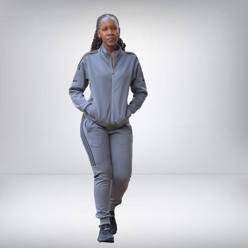 FB Tracksuit - Gray Polkadot