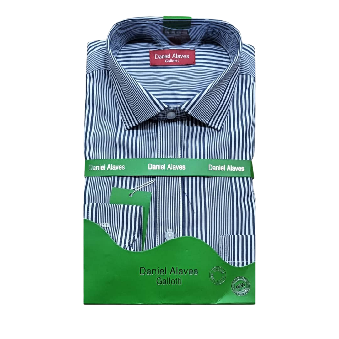 Daniel Alaves Gallotti Shirt - blue and white stripes