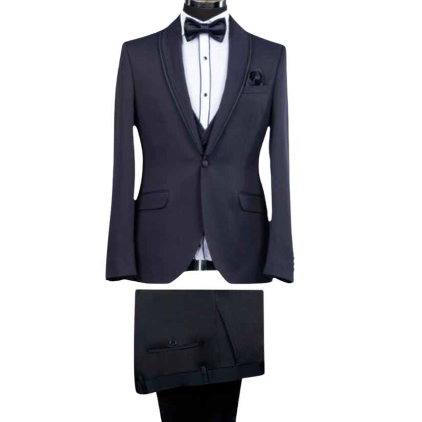 Bridal Tuxedo Suit - navy blue