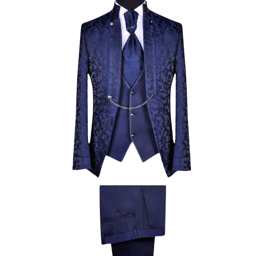 Bridal Tuxedo Suit - Navy Blue