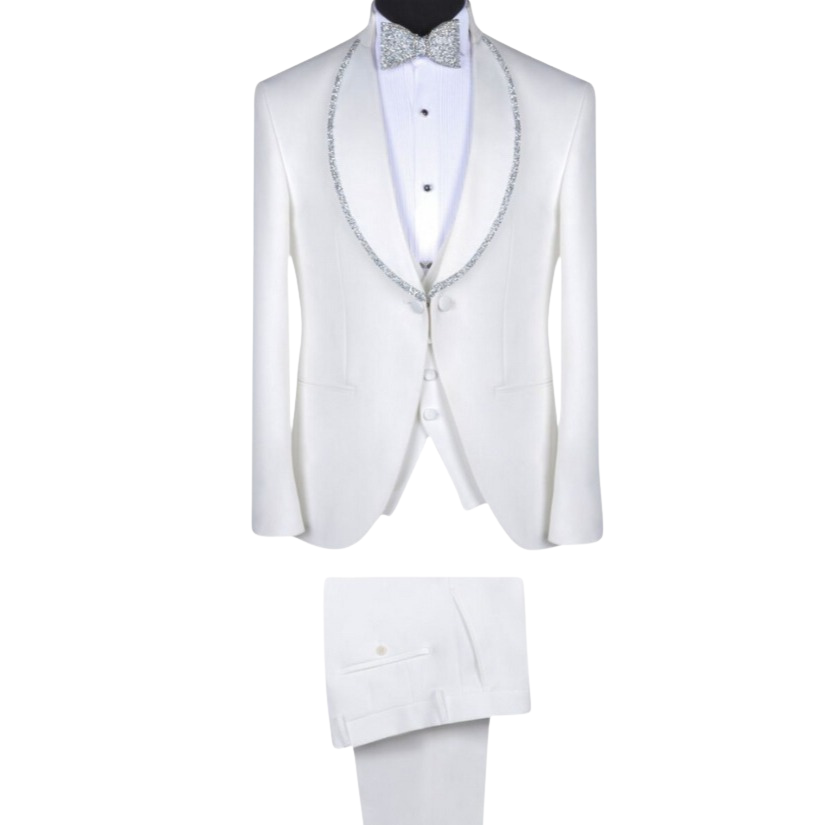 Bridal Tuxedo Suit - White