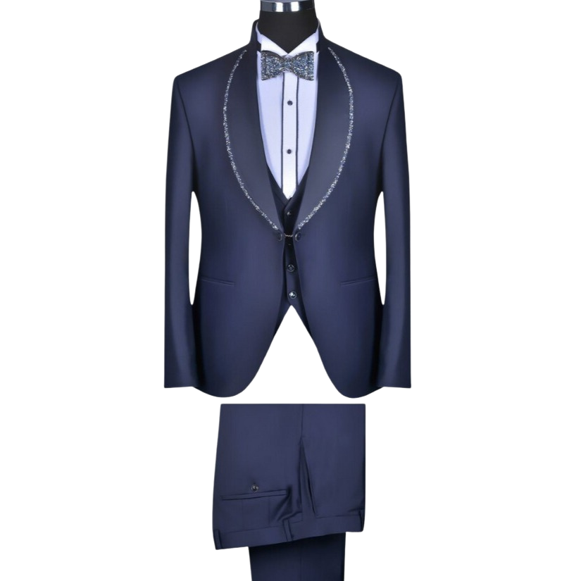 Bridal Tuxedo Suit - navy blue