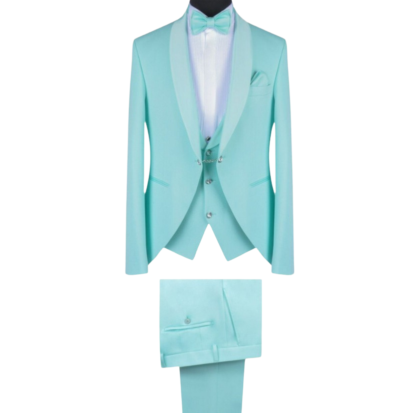 Bridal Tuxedo Suit - light turquoise