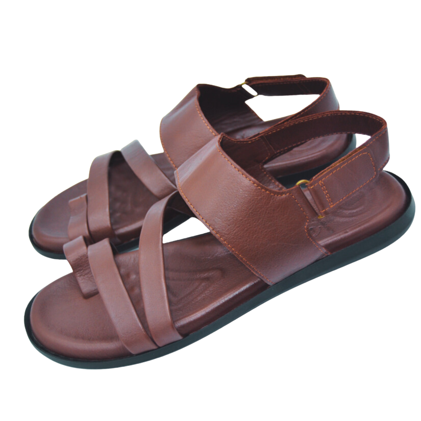 Brown leather sandals