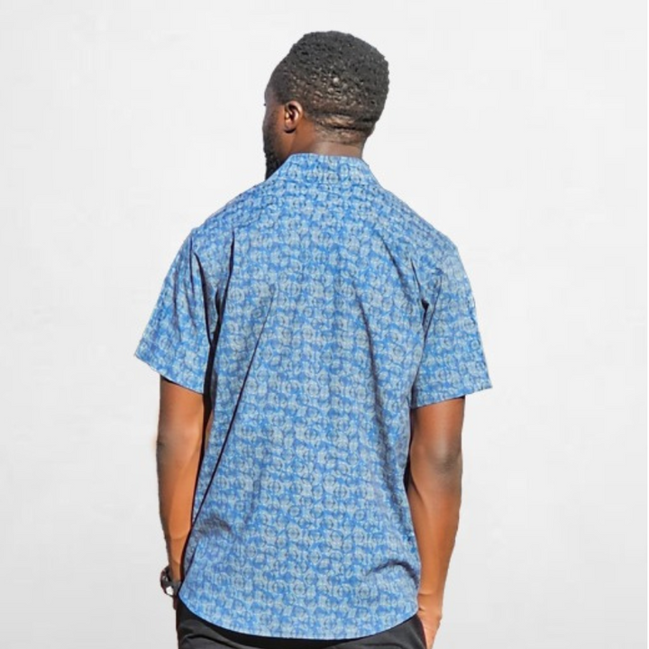 Short sleeved shirt - Azure blue berry