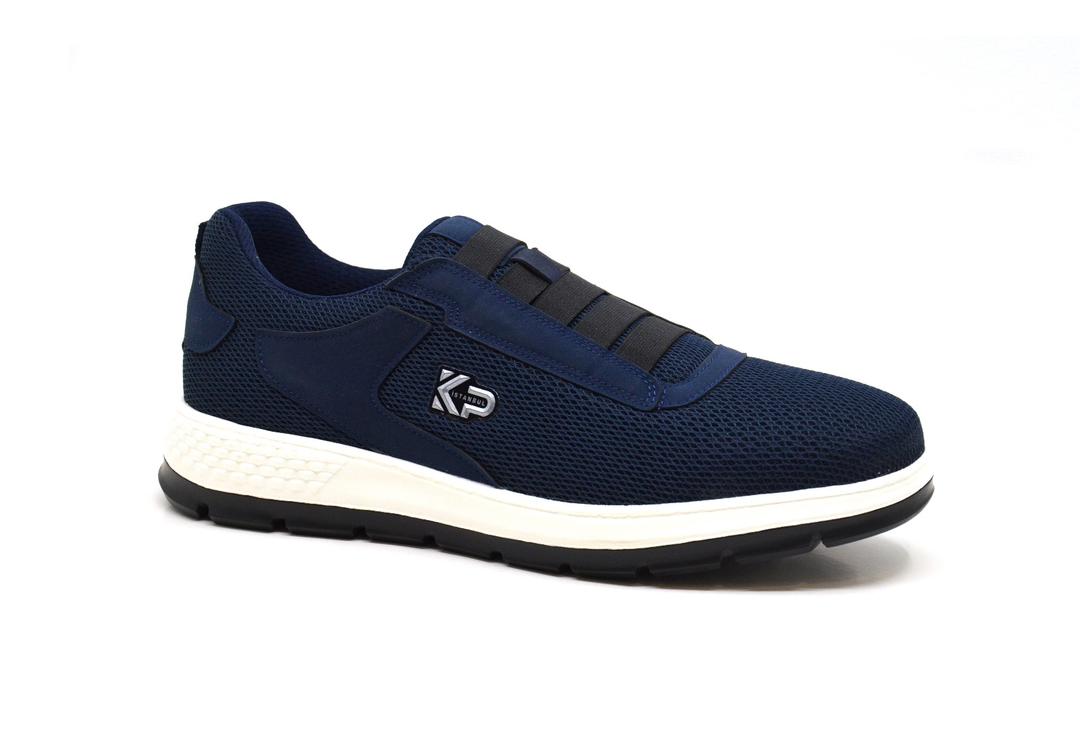 King Paolo navy blue athletic sneakers.