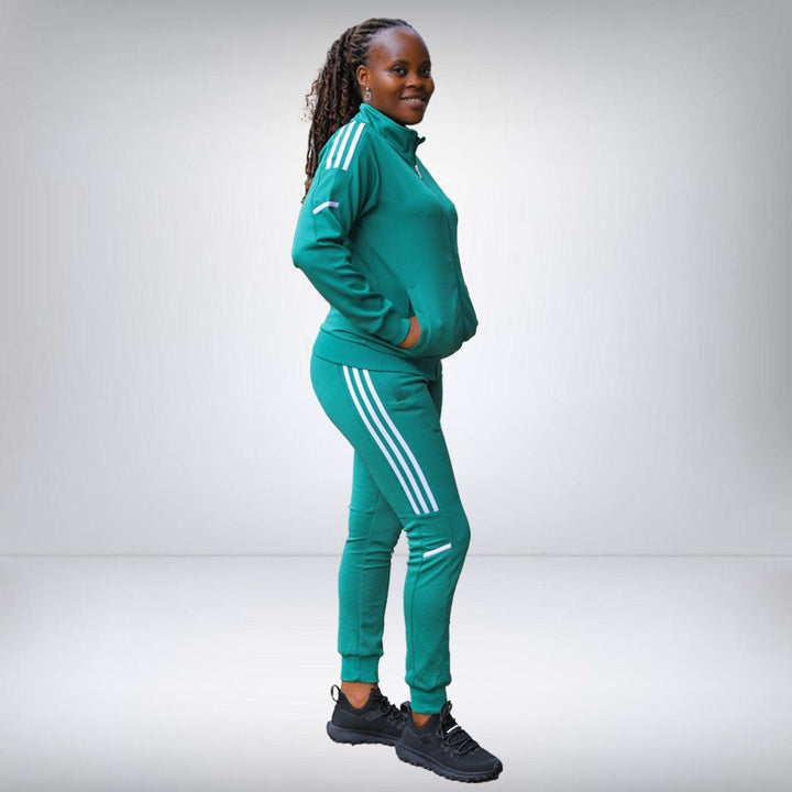 FB Tracksuits - Green polkadot
