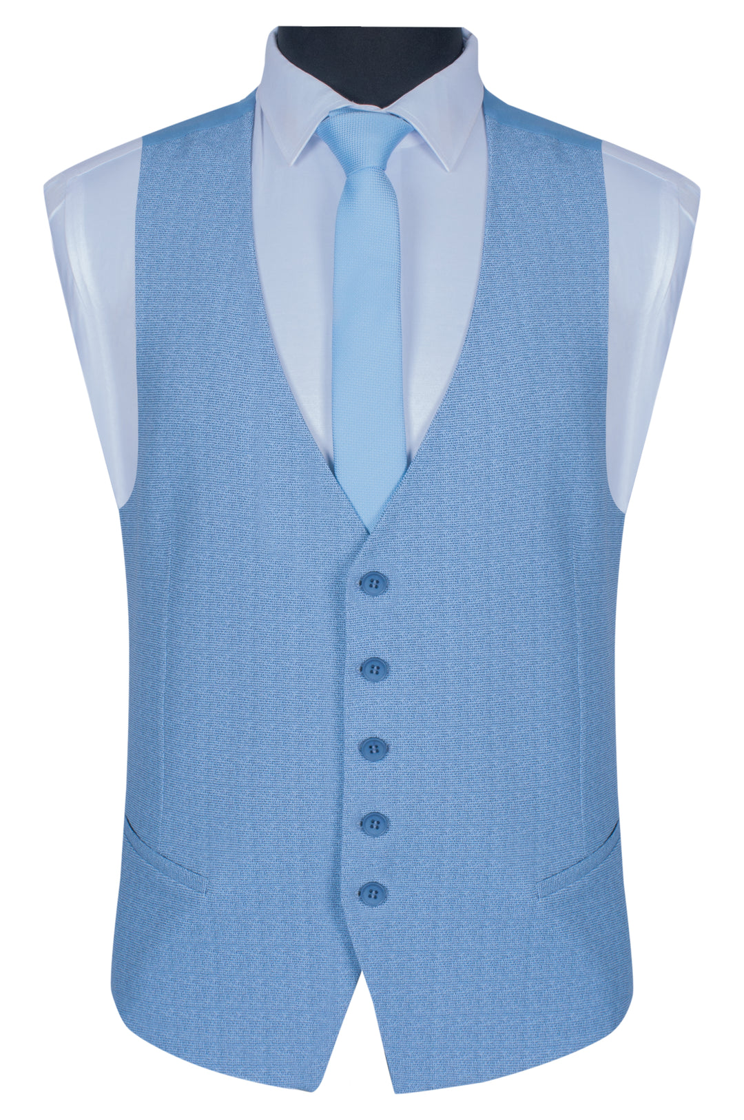 Skyline check suit - light blue gray checkered